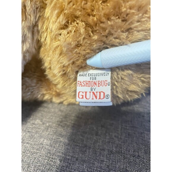 Vintage GUND Muldoon 4780 Brown Deer  Plush Stuffed Toy 20” Green Scarf RARE - Picture 5 of 7